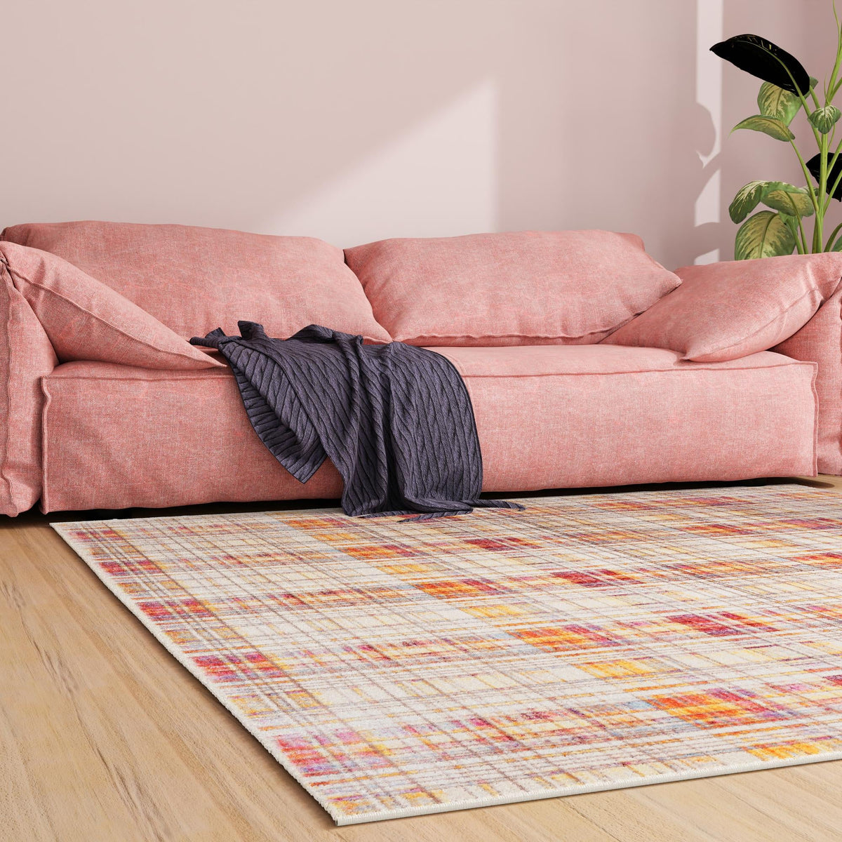 Sahara Elegance Collection Area Rug -  Alexandria Square Multi  lifestyle 55