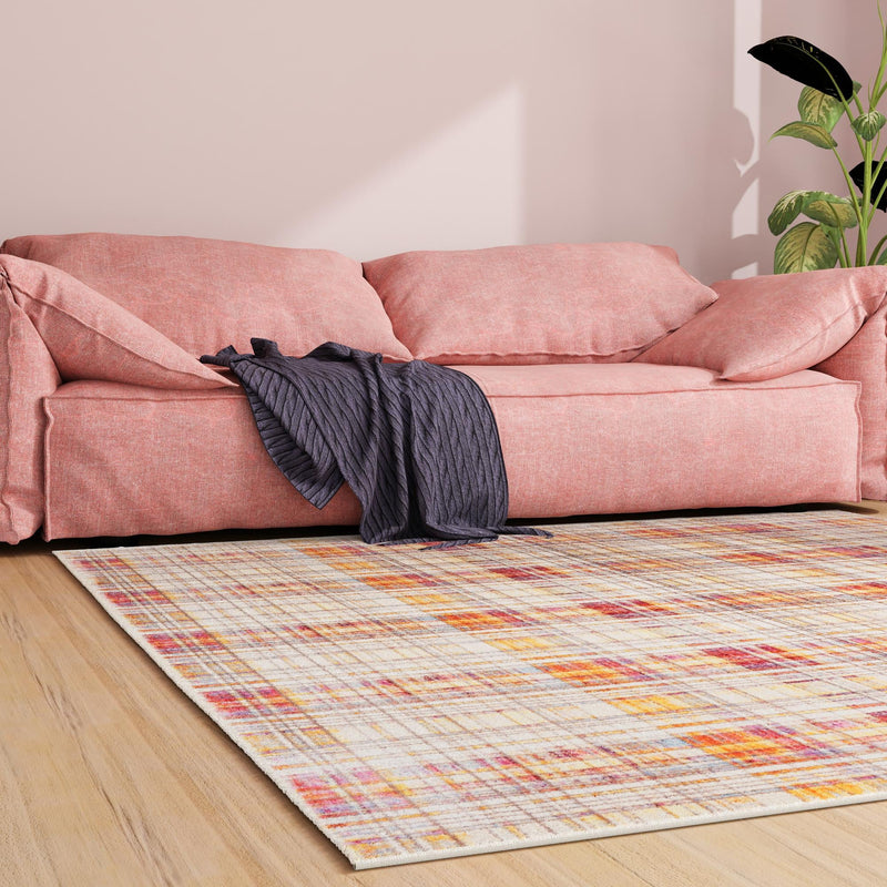 Sahara Elegance Collection Area Rug -  Alexandria Square Multi  lifestyle 55