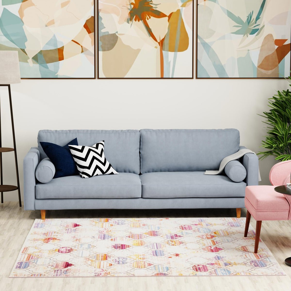 Sahara Elegance Collection Area Rug -  Fes Square Multi  lifestyle 57