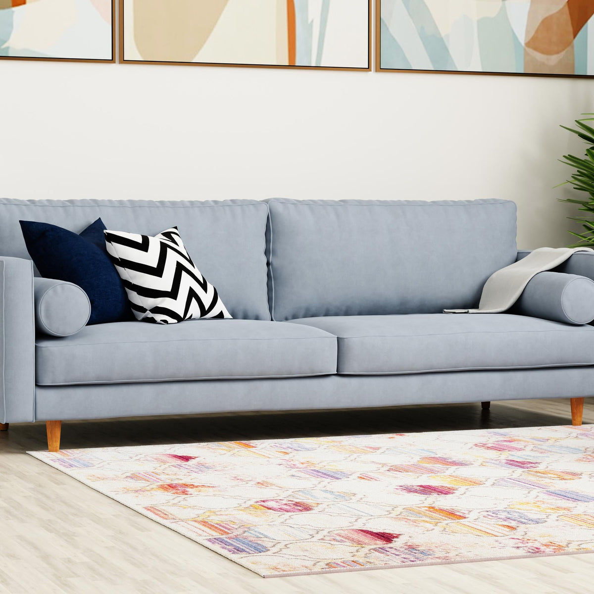 Sahara Elegance Collection Area Rug -  Fes Square Multi  lifestyle 60
