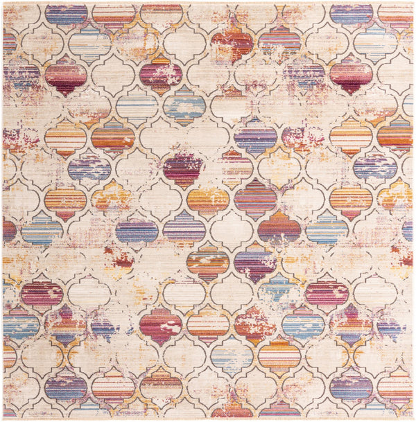 Sahara Elegance Collection Area Rug -  Fes Square Multi  lifestyle 14