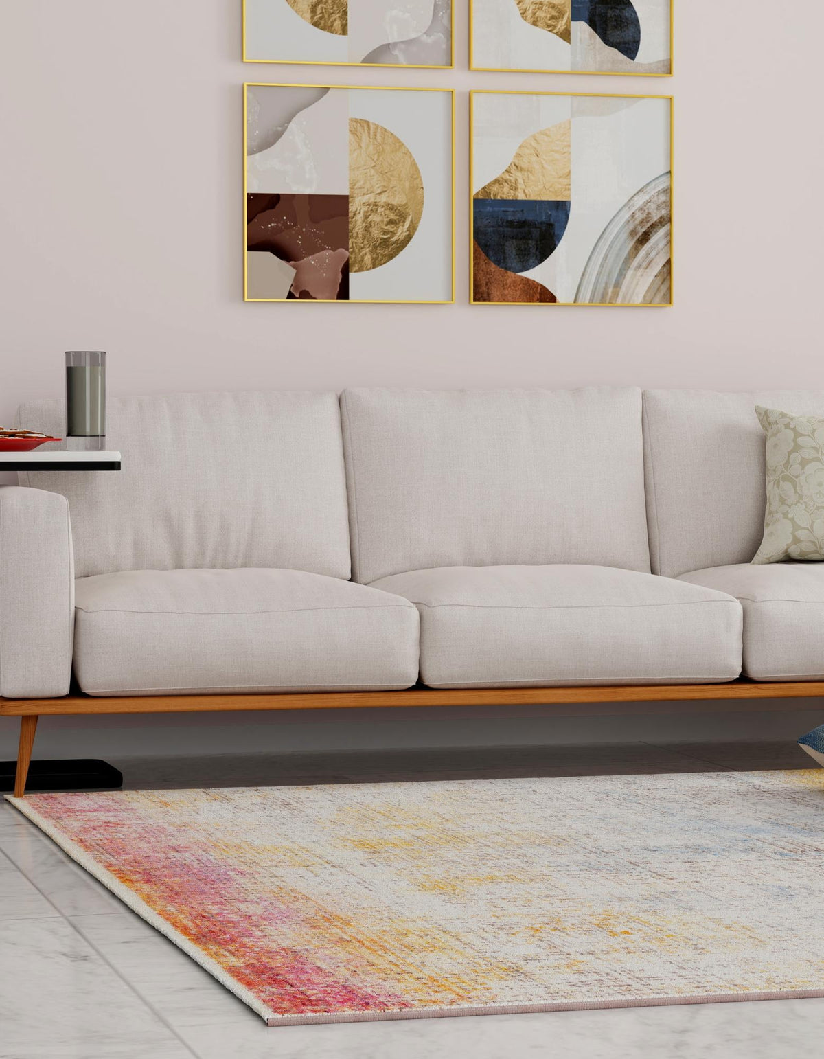 Sahara Elegance Collection Area Rug -  Tangier Square Multi  lifestyle 23