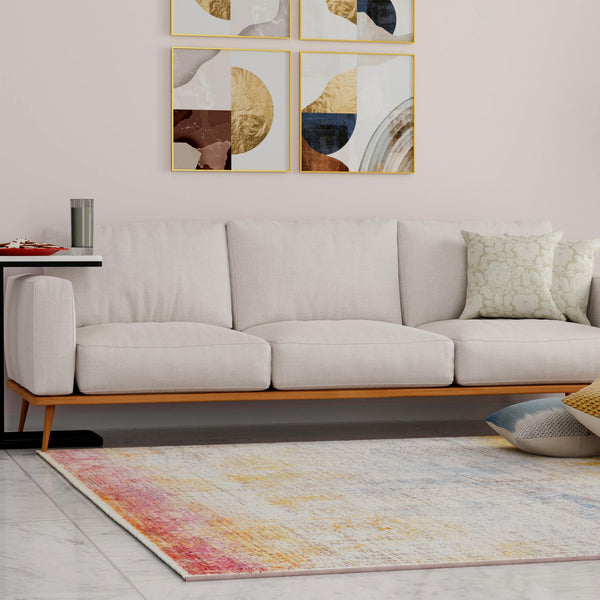 Sahara Elegance Collection Area Rug -  Tangier Square Multi  lifestyle 60