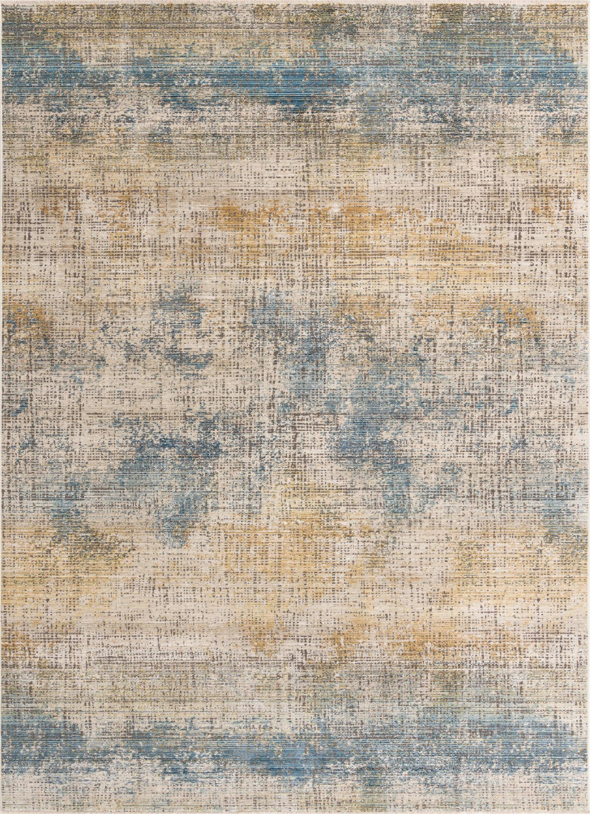 Sahara Elegance Collection Area Rug -  Tangier Rectangle Ivory and Blue  lifestyle 2