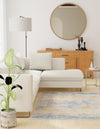 Sahara Elegance Collection Area Rug -  Tangier Square Blue Ivory  lifestyle 38