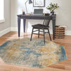 Sahara Elegance Collection Area Rug -  Tangier Octagon Blue Ivory  lifestyle 53
