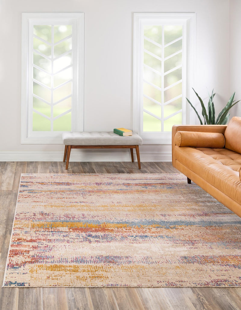 Sahara Elegance Collection Area Rug -  Aswan Square Multi  lifestyle 22