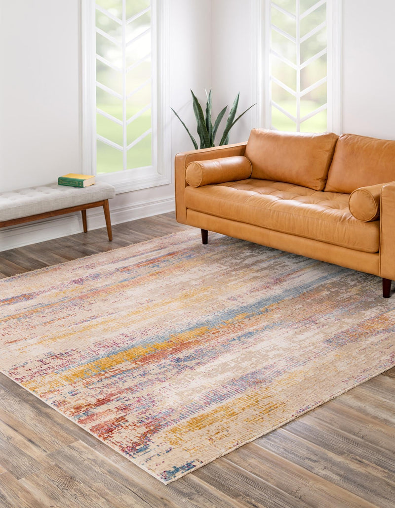 Sahara Elegance Collection Area Rug -  Aswan Square Multi  lifestyle 25