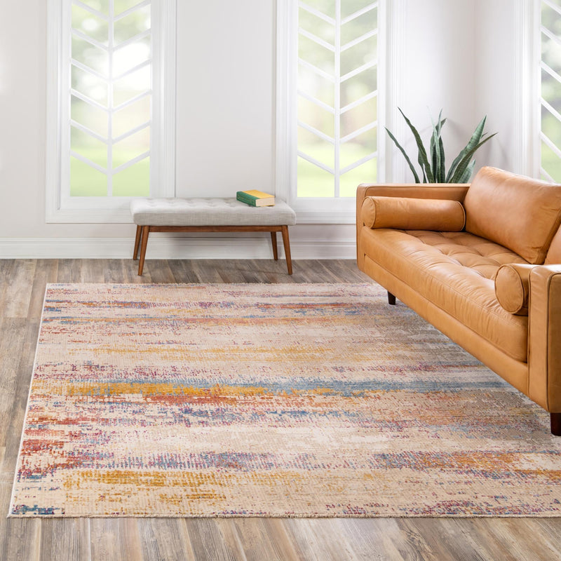 Sahara Elegance Collection Area Rug -  Aswan Square Multi  lifestyle 58