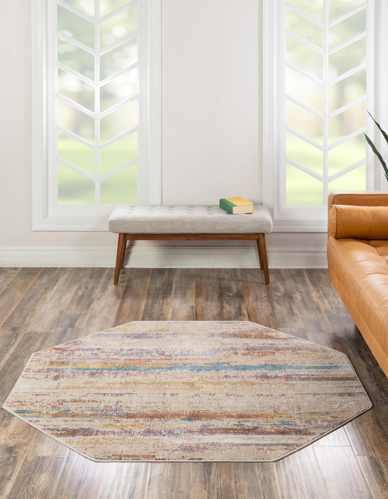 Sahara Elegance Collection Area Rug -  Aswan Octagon Multi  lifestyle 23