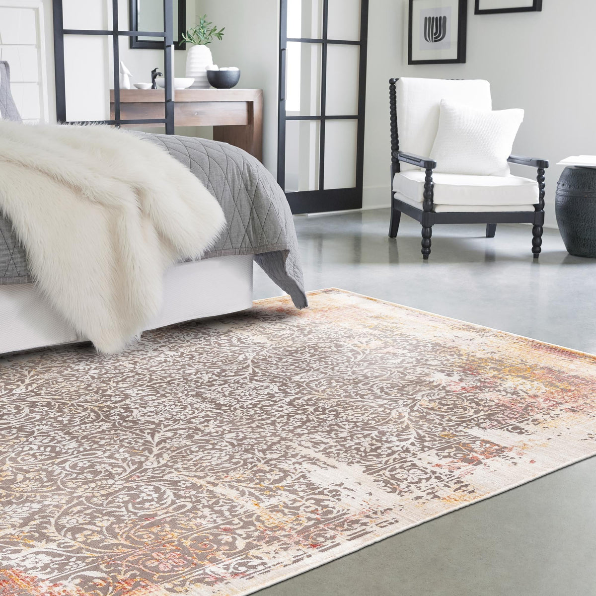 Sahara Elegance Collection Area Rug -  Agadir Rectangle Gray  lifestyle 15