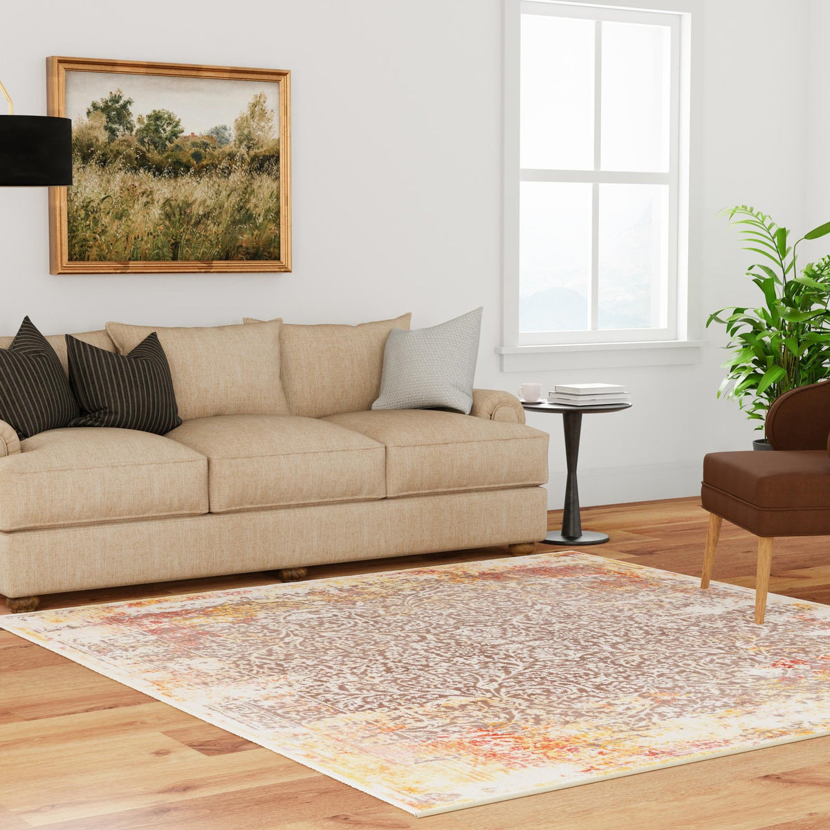 Sahara Elegance Collection Area Rug -  Agadir Square Gray  lifestyle 45