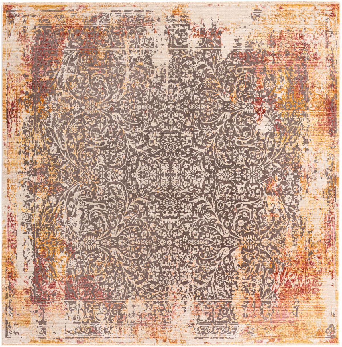 Sahara Elegance Collection Area Rug -  Agadir Square Gray  lifestyle 16