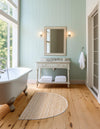 Woven Seaside Jute Collection Area Rug - Marina Hearth Natural  lifestyle 83