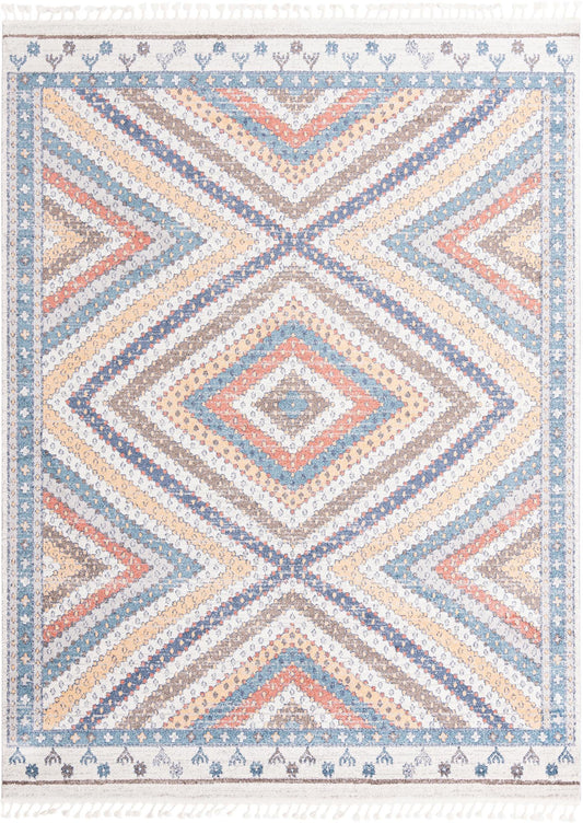 Mediterranea Elegance Collection Area Rug - Santorini Rectangle Blue Main
