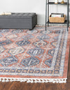 Mediterranea Elegance Collection Area Rug -  Amalfi Square Rust Red  lifestyle 13