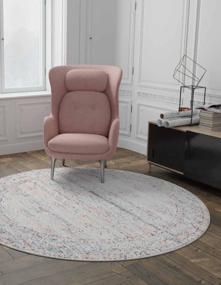 Mediterranea Elegance Collection Area Rug -  Naxos Round Multi  lifestyle 15