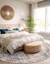 Mediterranea Elegance Collection Area Rug -  Naxos Round Multi  lifestyle 24