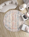 Mediterranea Elegance Collection Area Rug -  Naxos Round Multi  lifestyle 25