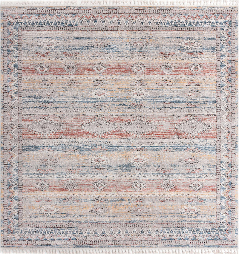 Mediterranea Elegance Collection Area Rug -  Naxos Square Multi  lifestyle 10