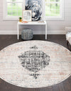 Mediterranea Elegance Collection Area Rug -  Ravello Round Ivory  lifestyle 12