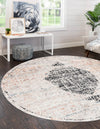 Mediterranea Elegance Collection Area Rug -  Ravello Round Ivory  lifestyle 15