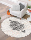 Mediterranea Elegance Collection Area Rug -  Ravello Round Ivory  lifestyle 23