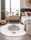 Mediterranea Elegance Collection Area Rug -  Ravello Round Ivory  lifestyle 24