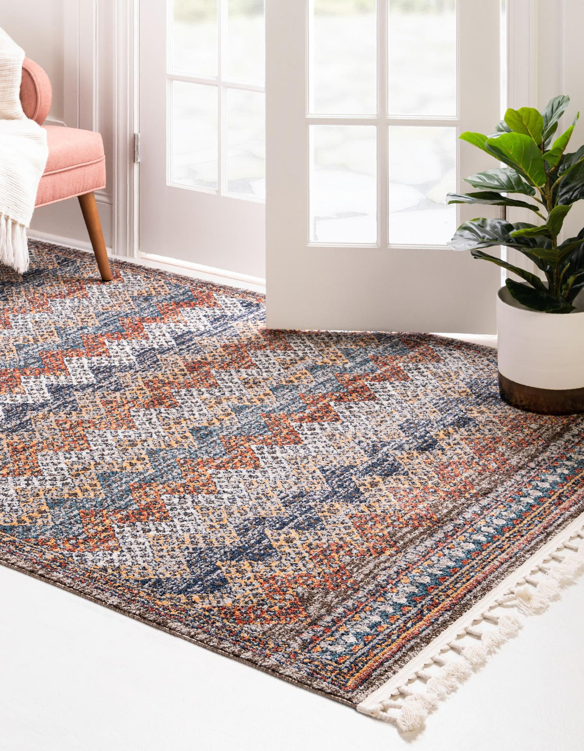 Mediterranea Elegance Collection Area Rug -  Rhodes Rectangle Multi  lifestyle 3