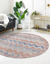 Mediterranea Elegance Collection Area Rug -  Rhodes Round Multi  lifestyle 15