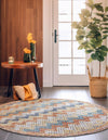Mediterranea Elegance Collection Area Rug -  Rhodes Round Multi  lifestyle 20