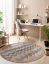 Mediterranea Elegance Collection Area Rug -  Rhodes Round Multi  lifestyle 22