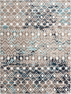 Mediterranean Lattice Collection Area Rug - Santorini (Multi Gray Blue) Rectangle Multi Gray Blue Main