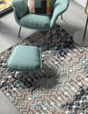 Mediterranean Lattice Collection Area Rug - Santorini (Multi Gray Blue) Rectangle Multi Gray Blue  lifestyle 12