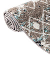 Mediterranean Lattice Collection Area Rug - Santorini (Multi Gray Blue) Rectangle Multi Gray Blue  lifestyle 23