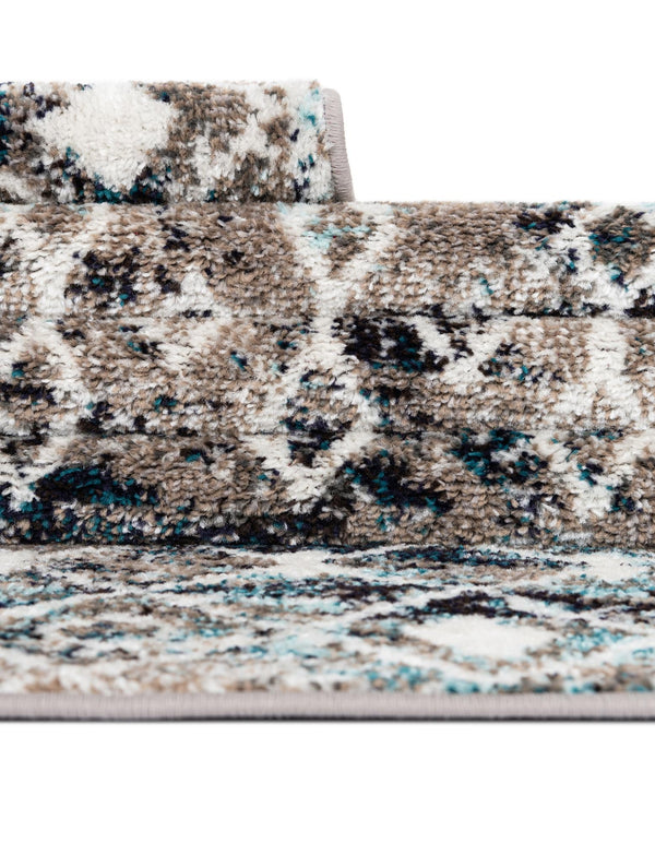 Mediterranean Lattice Collection Area Rug - Santorini (Multi Gray Blue) Rectangle Multi Gray Blue  lifestyle 25