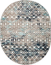 Mediterranean Lattice Collection Area Rug - Santorini (Multi Gray Blue) Oval Multi Gray Blue Main