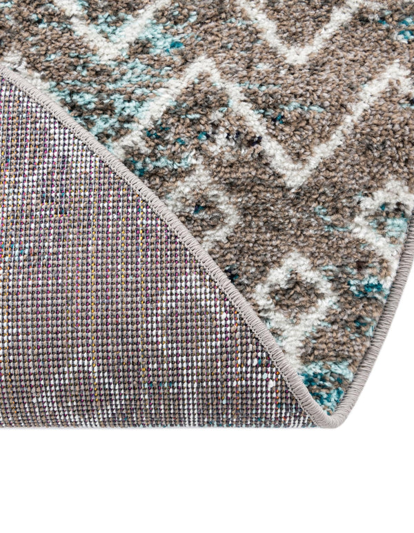 Mediterranean Lattice Collection Area Rug - Santorini (Multi Gray Blue) Oval Multi Gray Blue  lifestyle 17