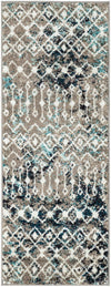 Mediterranean Lattice Collection Area Rug - Santorini (Multi Gray Blue) Runner Multi Gray Blue Main