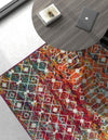 Mediterranean Lattice Collection Area Rug - Santorini (Multi) Rectangle Multi  lifestyle 12
