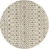 Mediterranean Lattice Collection Area Rug - Santorini (Ivory and Gray) Round Ivory and Gray  lifestyle 37