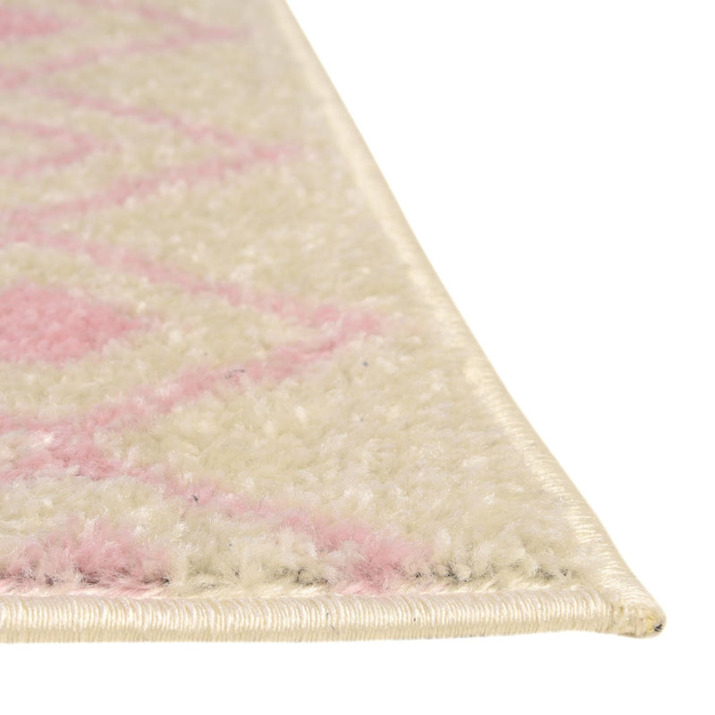 Mediterranean Lattice Collection Area Rug - Santorini (Ivory and Pink) Runner Ivory and Pink  lifestyle 16