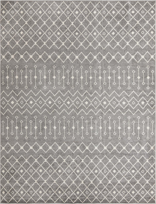 Mediterranean Lattice Collection Area Rug - Santorini (Gray) Rectangle Gray Main