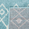 Mediterranean Lattice Collection Area Rug - Santorini (Aqua Blue) Rectangle Aqua Blue  lifestyle 22