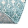 Mediterranean Lattice Collection Area Rug - Santorini (Aqua Blue) Oval Aqua Blue  lifestyle 11