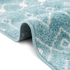 Mediterranean Lattice Collection Area Rug - Santorini (Aqua Blue) Oval Aqua Blue  lifestyle 13