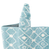 Mediterranean Lattice Collection Area Rug - Santorini (Aqua Blue) Oval Aqua Blue  lifestyle 15