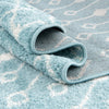 Mediterranean Lattice Collection Area Rug - Santorini (Aqua Blue) Oval Aqua Blue  lifestyle 19