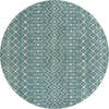 Mediterranean Lattice Collection Area Rug - Santorini (Aqua Blue) Round Aqua Blue Main
