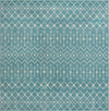 Mediterranean Lattice Collection Area Rug - Santorini (Aqua Blue) Square Aqua Blue Main